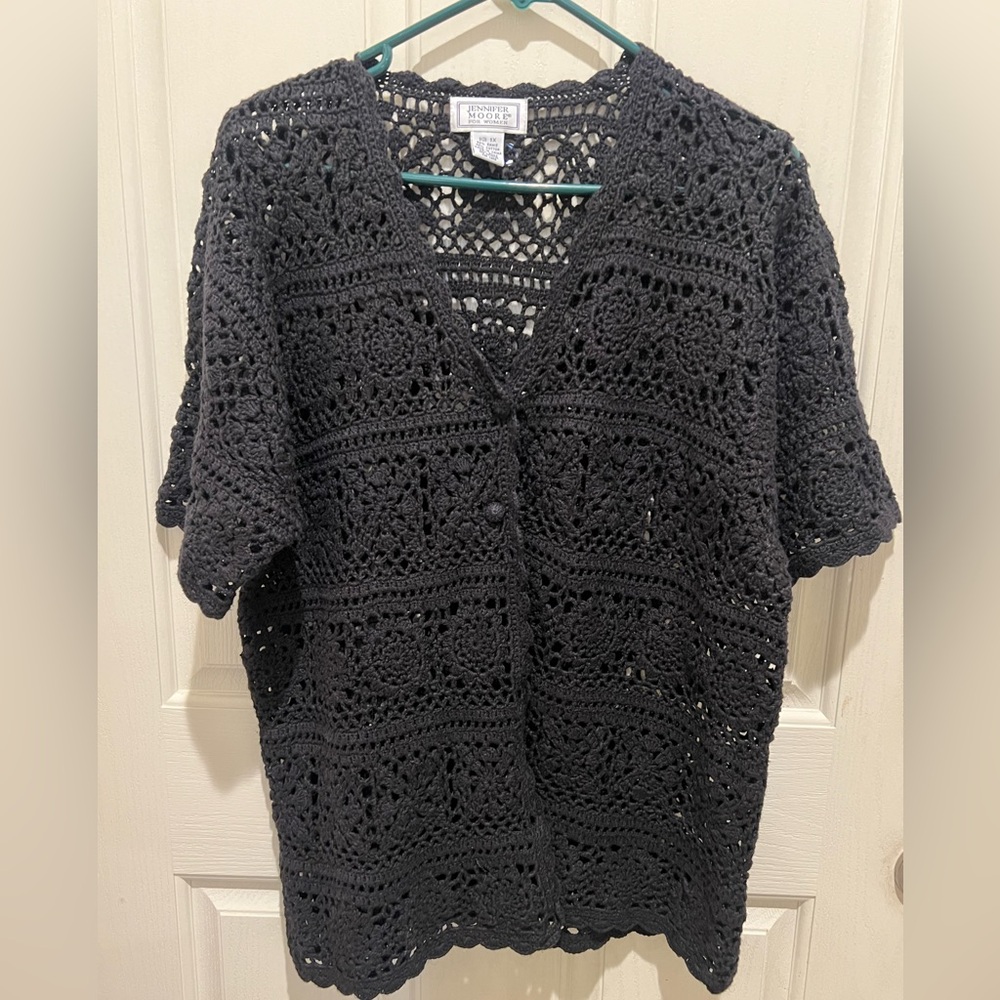 VTG JENNIFER MOORE‎ CROCHET SWEATER